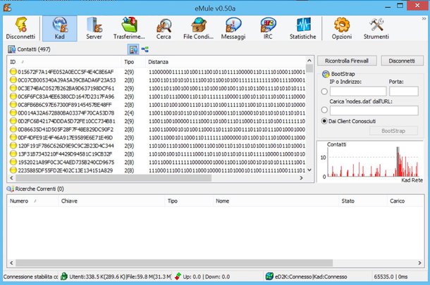 Connettersi alle reti eD2K e Kad di eMule